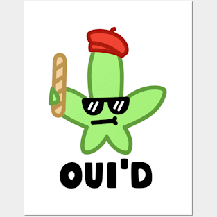 Funny Weed Joke French Oui'D Marijuana Posters and Art